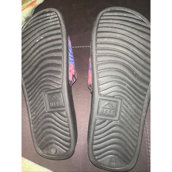 Reef Kids girls One Slide Sandal Size 3 Multi Color Hawaiian Floral - Picture 3 of 4